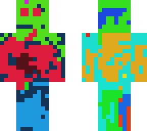 glitched out rainbow man
