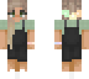 green blonde girl dungarees summer