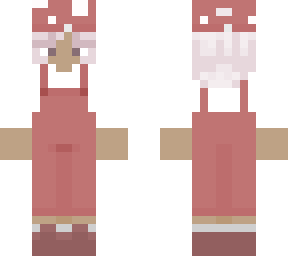 mushroom hat + overalls