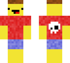 noob with skull (happy)