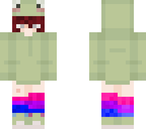 pride bi frog girl