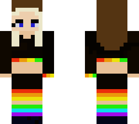 pride outfit brown and blonde hair