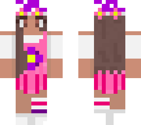 purple and pink floral mushroom girl
