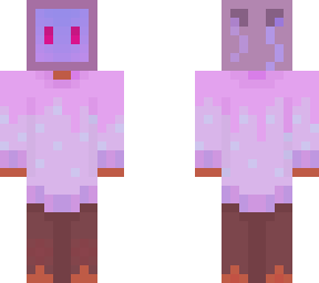 purple sweater tv head