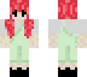 red hair overalls