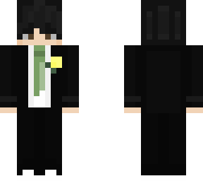 sage green and black suit