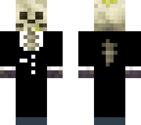 skeleton in a tuxsido