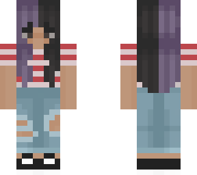 stripe shirt and jeans