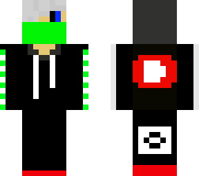the epic gamer bot with black hodie nand green mask