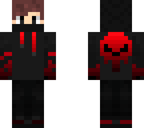 all red skull w/ hoodie