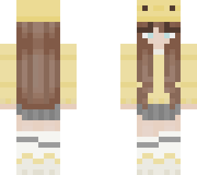 backwards skin - gold axalotl hat and sweater