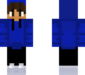 basic skin with blue hoodie