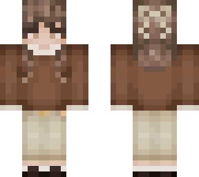 brown and beige with bow