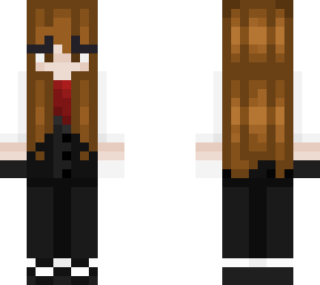 brown haired girl in suit