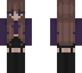 brunette girl in purple crop top <3