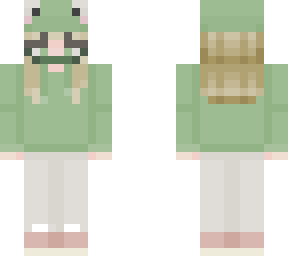 frog girl with mask