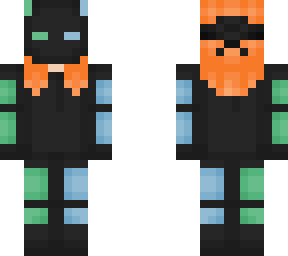 green and blue mask