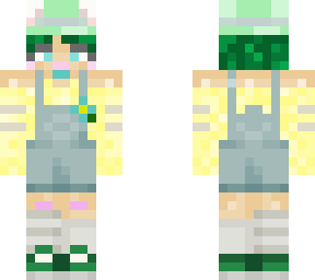 green hair with frog hat