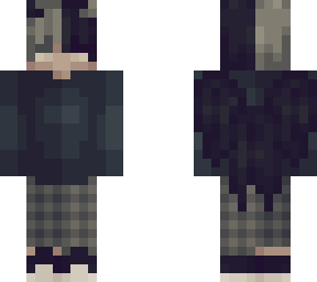 grey/black haired boy skin w/ wings