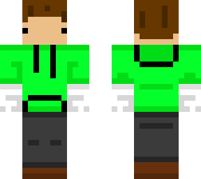 jaxson jp skin with a green hoodie