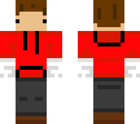 jaxson jp skin with a red hoodie