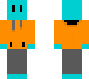 my little brother wanted a blue skin with a pink hoodie, but i made it orange