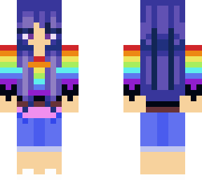 rainbow shirt girl