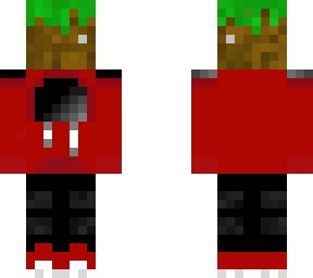 shadow boy with grass block