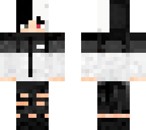 white and black hair