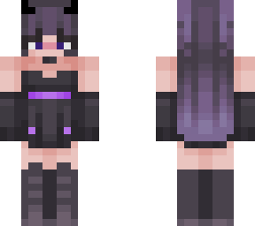 black and purple dress girl