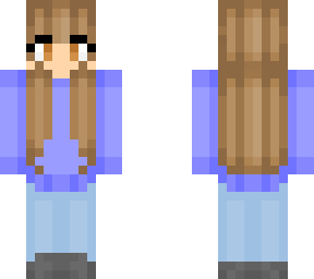 blonde girl with blue hoodie