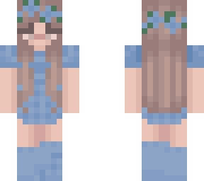 blue flower girl