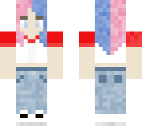 custom split dye hair tommyinnit inspired skin