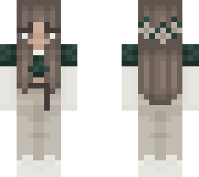 green flower girl skin