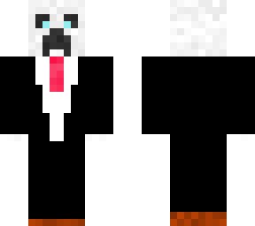 icy ender creeper in a suit