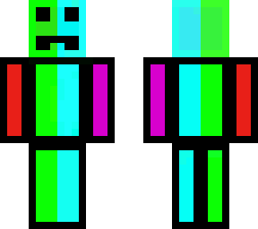 neon rainbow dude