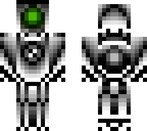 rebot with green eye