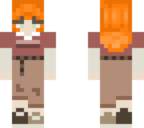 red haired girl with nice clothes :d