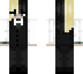 split dyed girl in suit