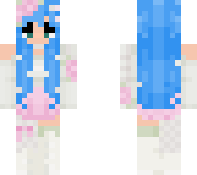 blue hair flower girl