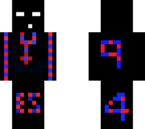 blue red and black man