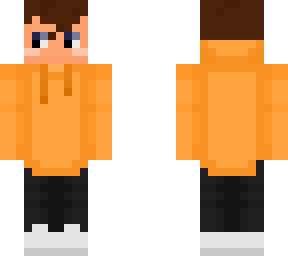 boy with orange hoodie
