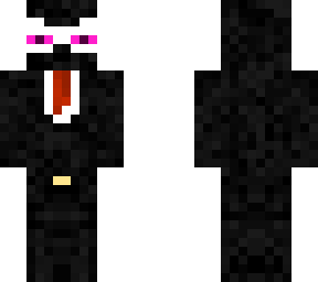 flaming enderman suit masked