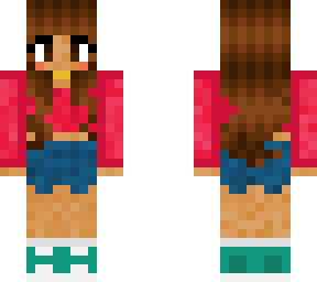 hot pink shirt girl skin