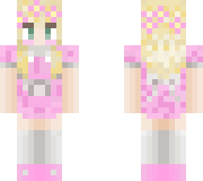 kawaii blonde pink maid flower crown