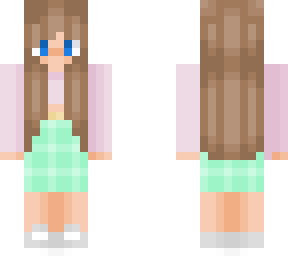 kawaii girl with brown hair