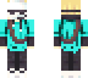 neon blue masked man