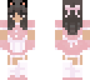 pink variation of cat girl maid