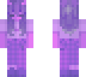 purple girl with mid length hair