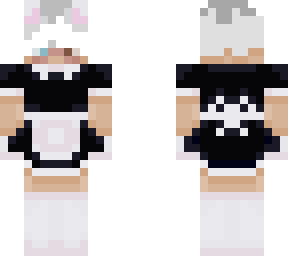 snowyyy in a maid dress
